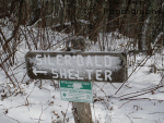 Siler Bald shelter trail sign