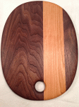 oval walnut cutting board
